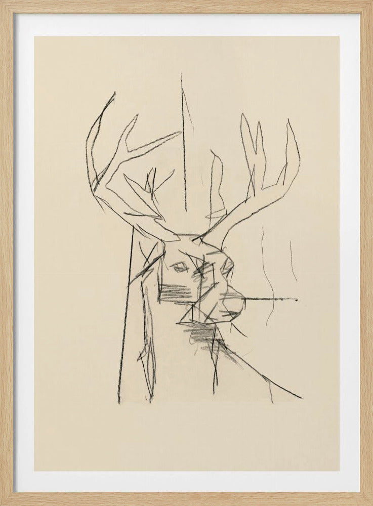 Étude Cerf (stag) No.2 | Poster