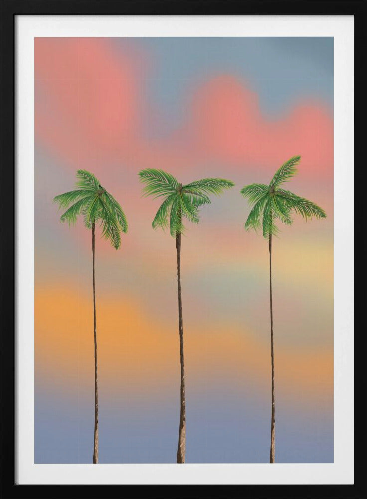 Three Tall Palm Trees | Poster
