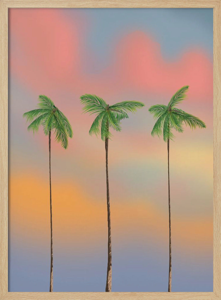 Three Tall Palm Trees | Poster