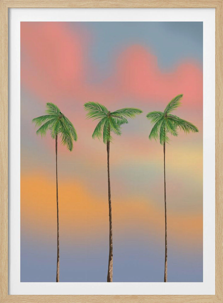 Three Tall Palm Trees | Poster