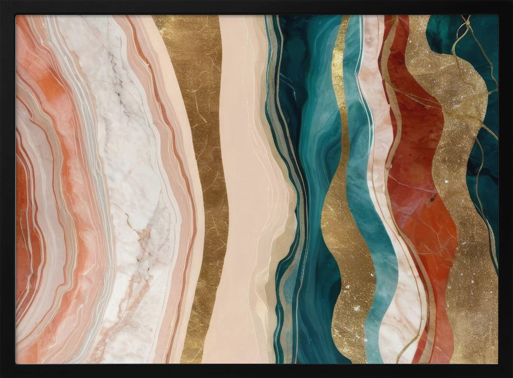 Marble Patterns With Vibrant Earth Tones | Poster