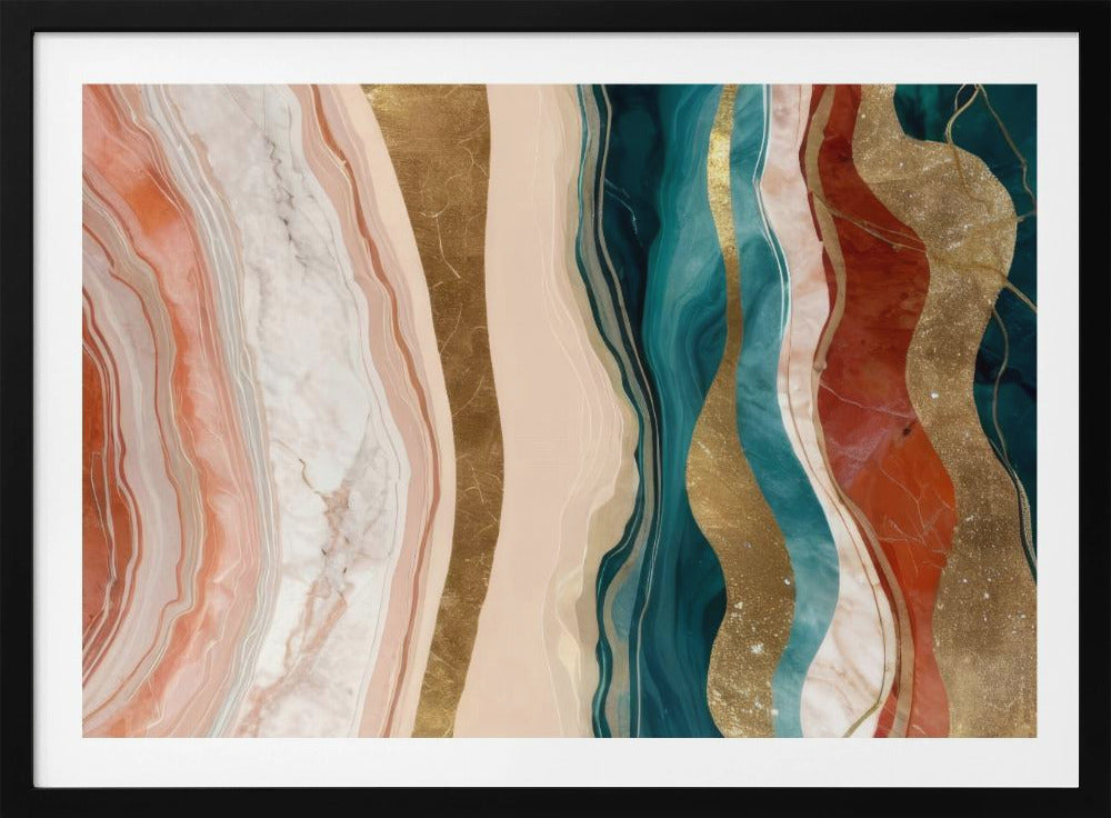 Marble Patterns With Vibrant Earth Tones | Poster