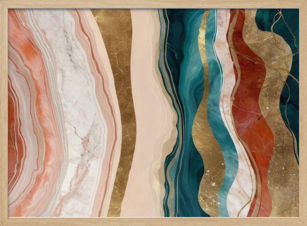 Marble Patterns With Vibrant Earth Tones | Poster