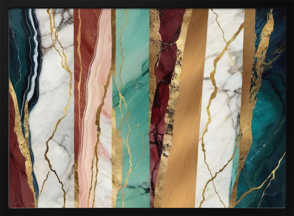 Marble Textures With Rich Gold Veins | Poster