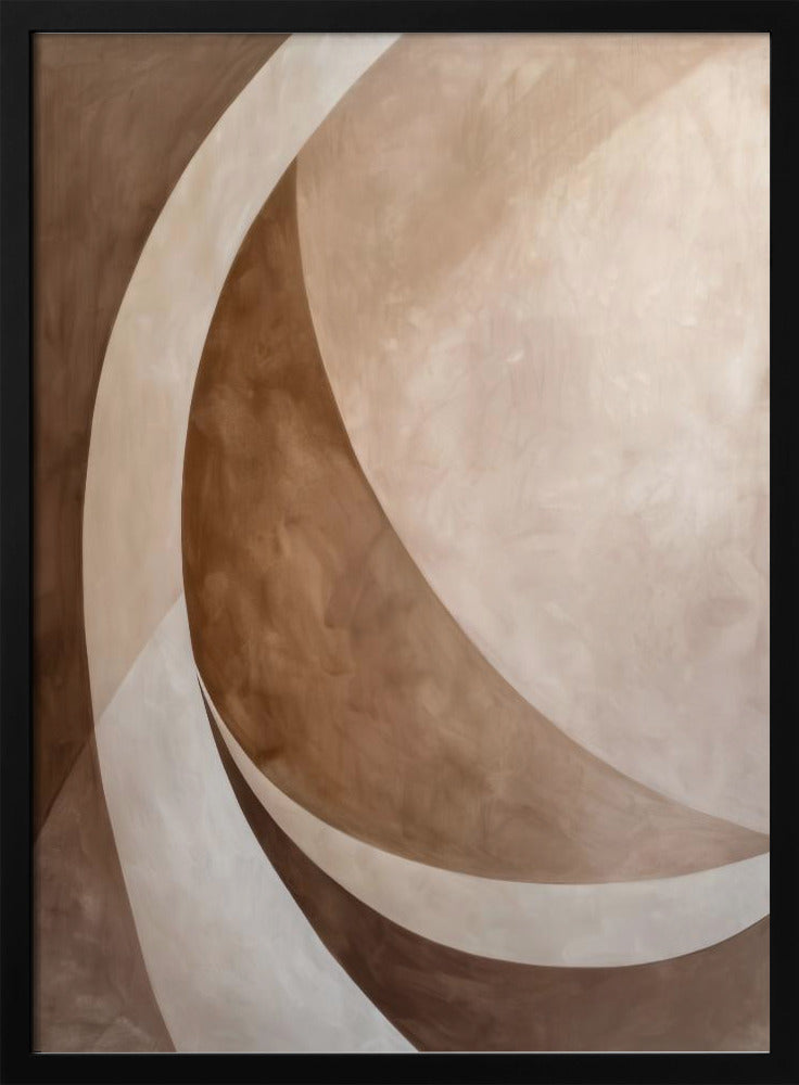 Abstract Art Beige Brown Geo Abstract | Poster