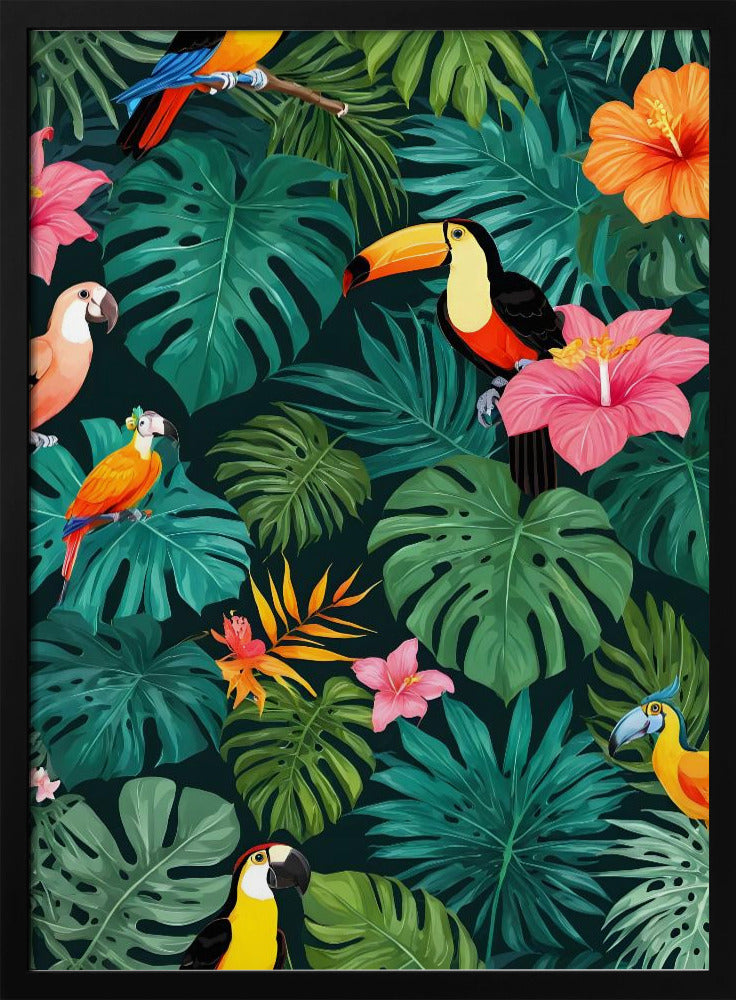 Tropical Paradise Jungle Pattern | Poster