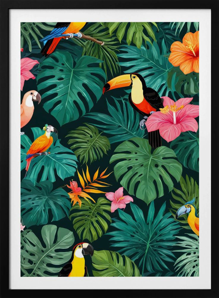 Tropical Paradise Jungle Pattern | Poster