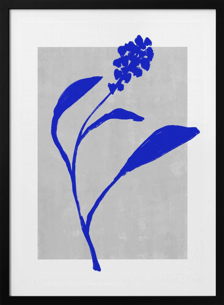 Azure Blossom Silhouette | Poster
