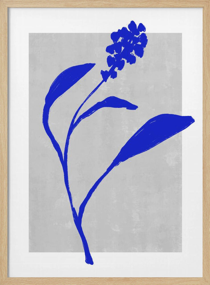 Azure Blossom Silhouette | Poster