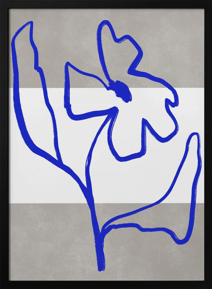 Blue Line Blossom | Poster