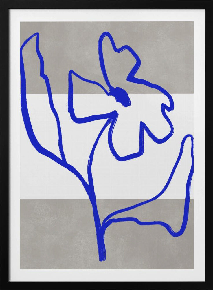 Blue Line Blossom | Poster