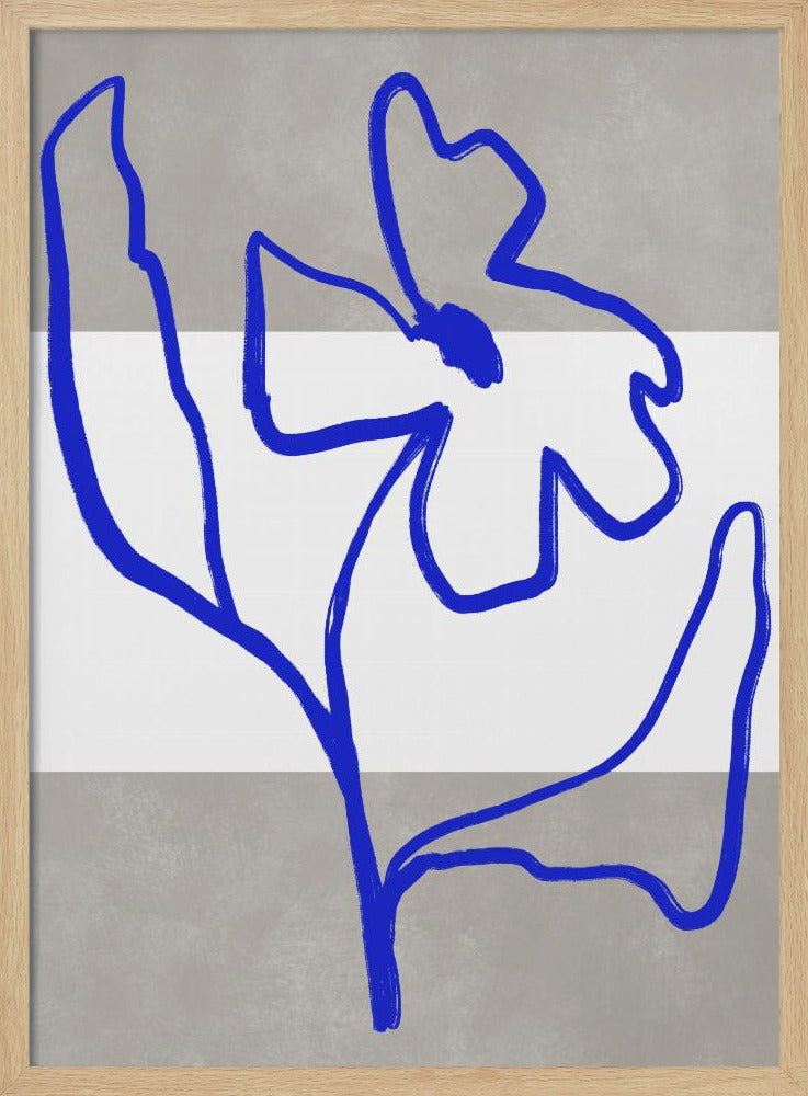 Blue Line Blossom | Poster