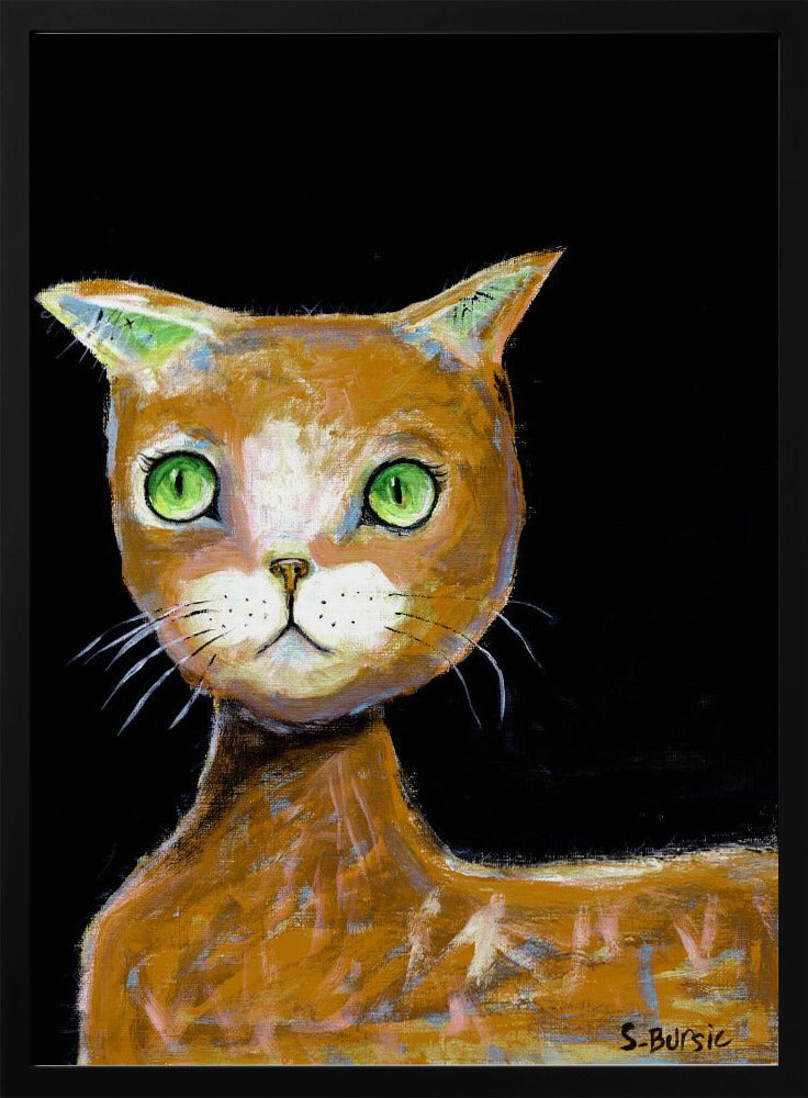The Brown Big Eyed Cat | Poster