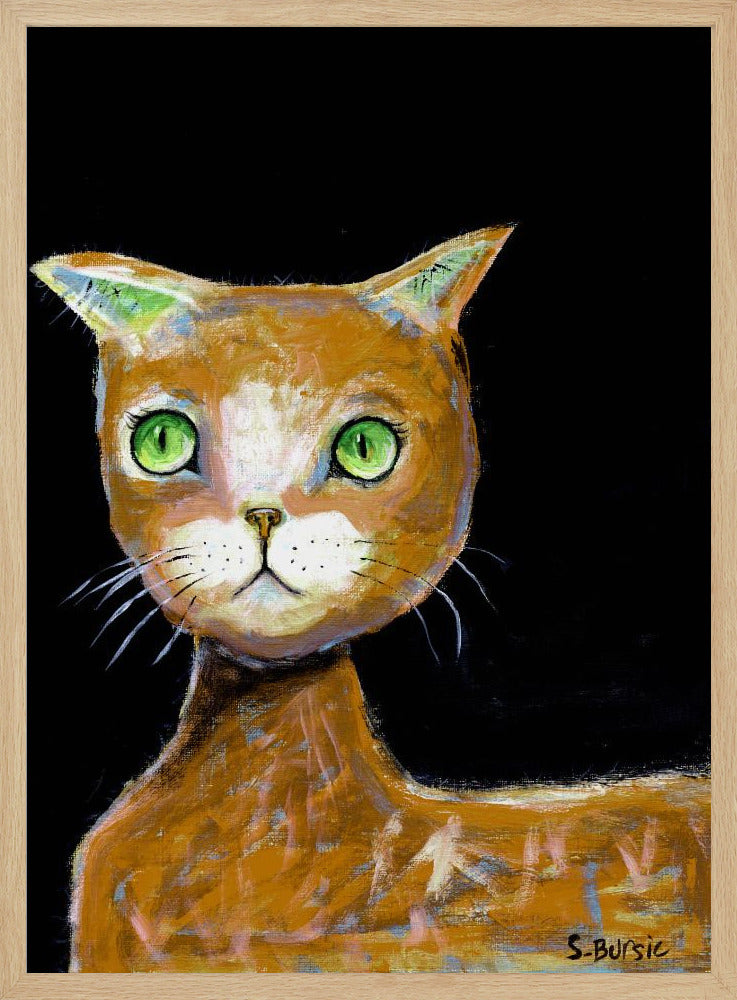 The Brown Big Eyed Cat | Poster