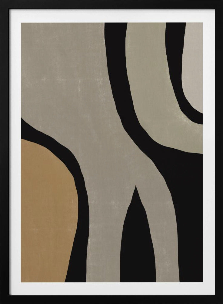 Minimalist Grey Abstract Flow | Poster