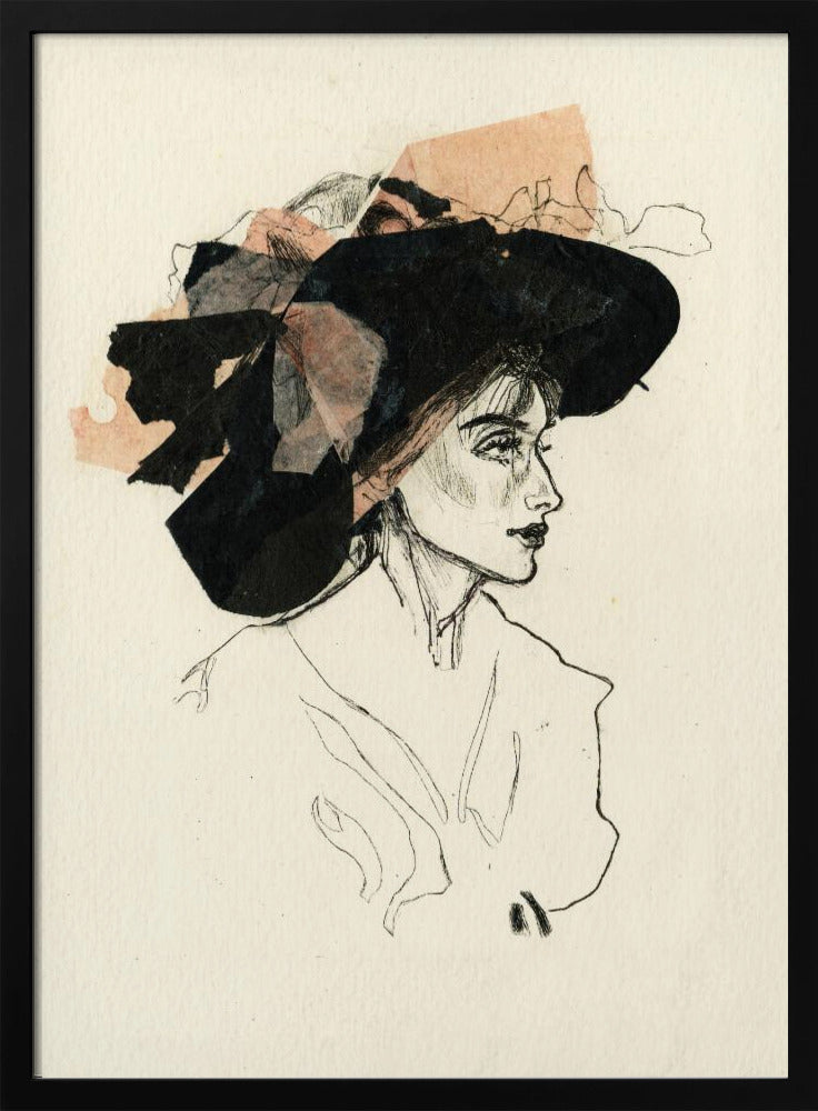 Woman In A Large Hat | Poster