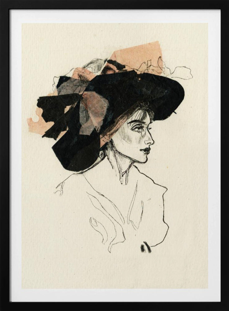 Woman In A Large Hat | Poster