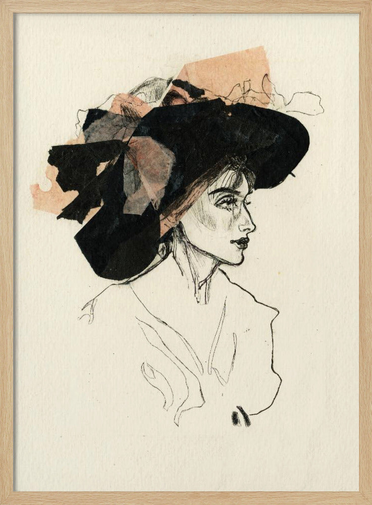 Woman In A Large Hat | Poster