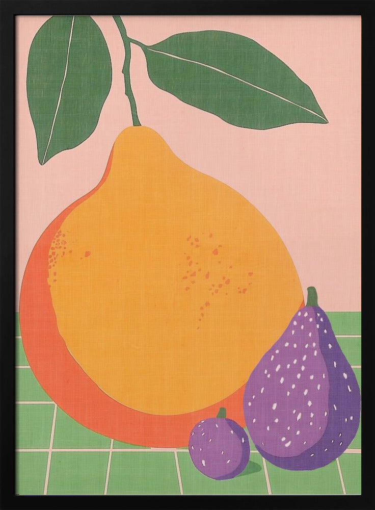 Fruit Illustration Pear and Figs | Poster