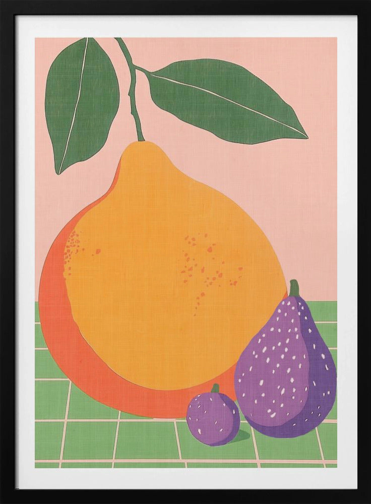 Fruit Illustration Pear and Figs | Poster