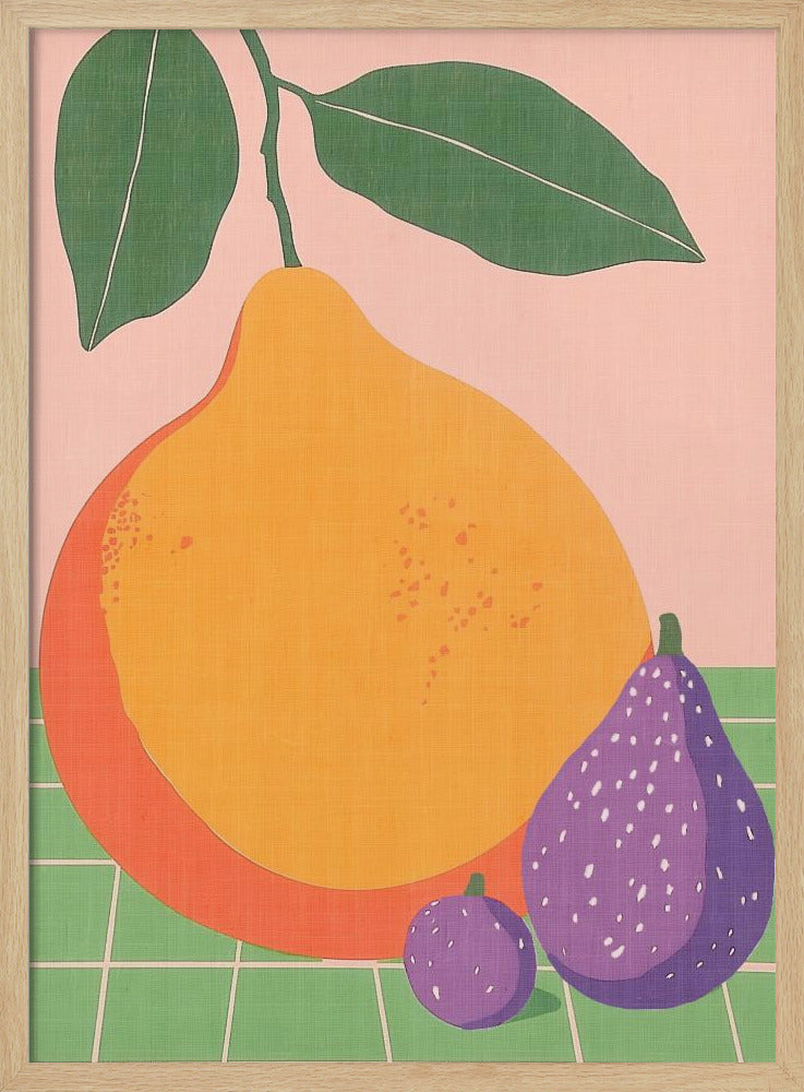 Fruit Illustration Pear and Figs | Poster