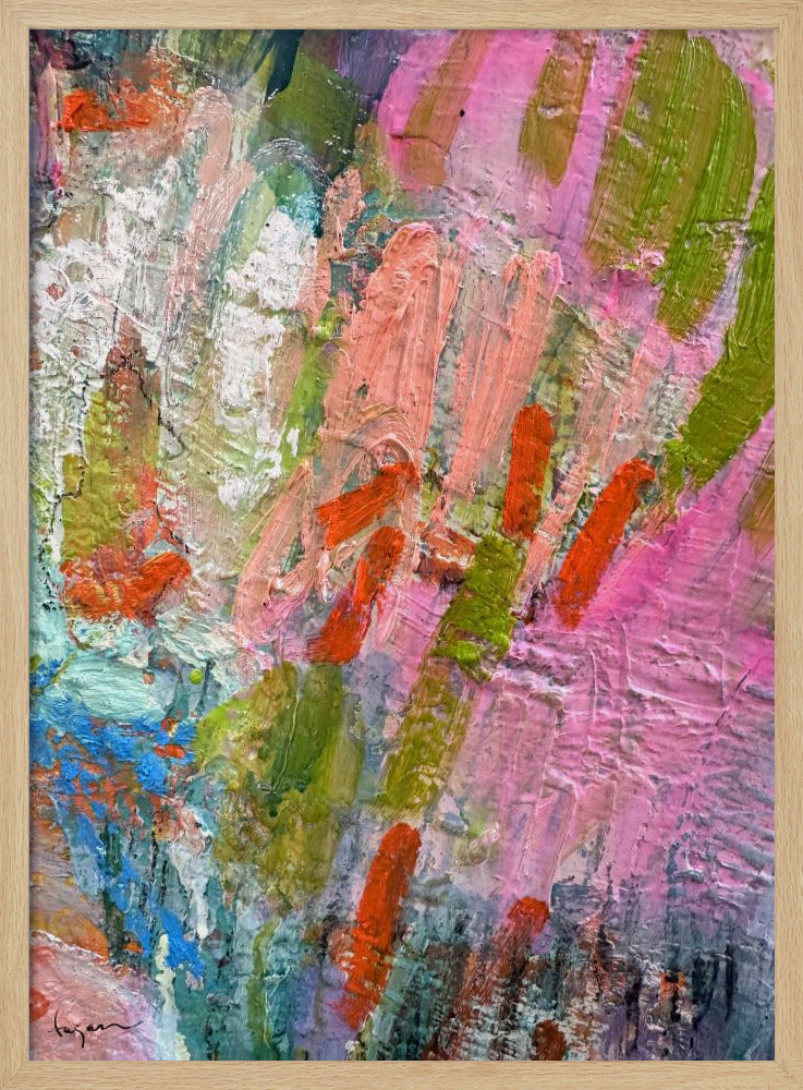 Whispering Pink Brushstrokes | Poster