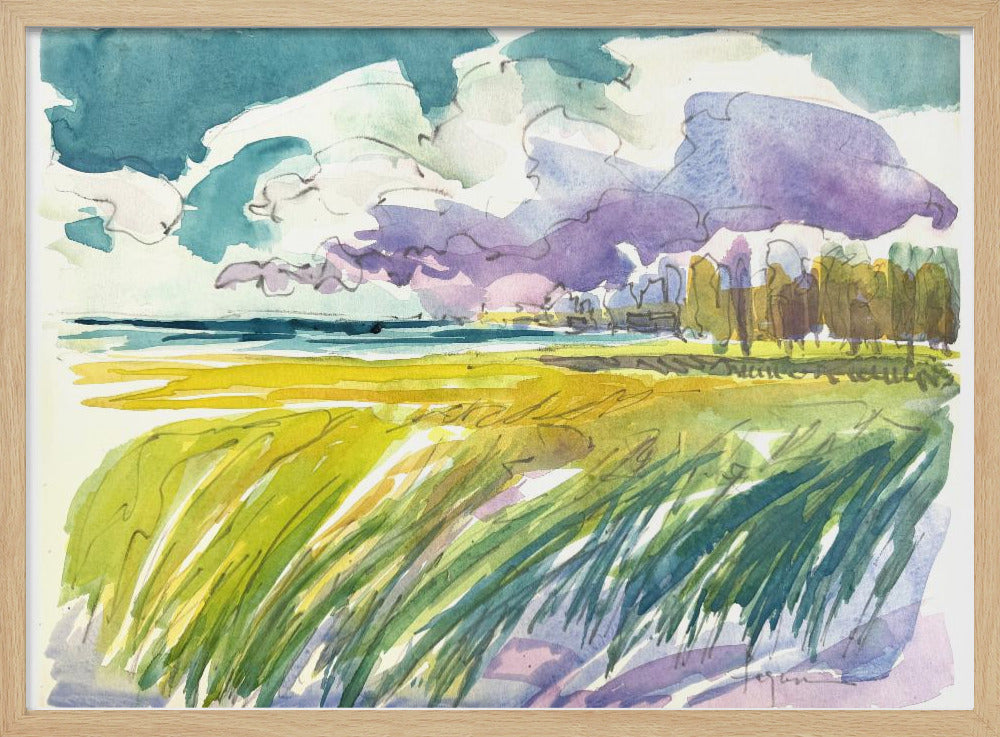 Serene Meadow Skies | Poster