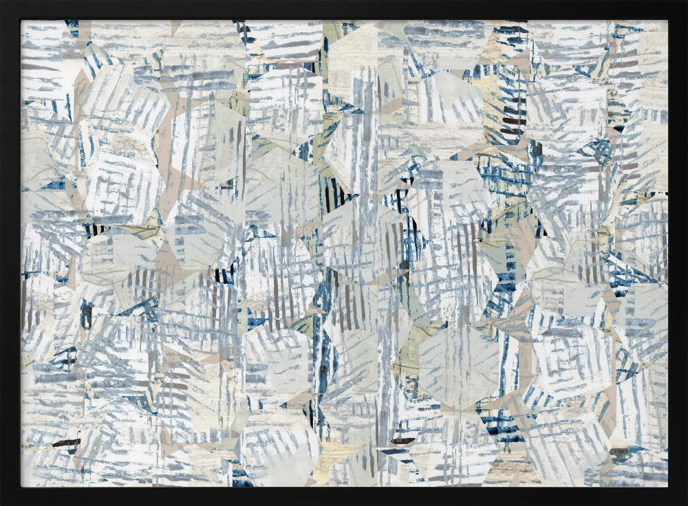 Cornish Blue Hexagons 4 | Poster