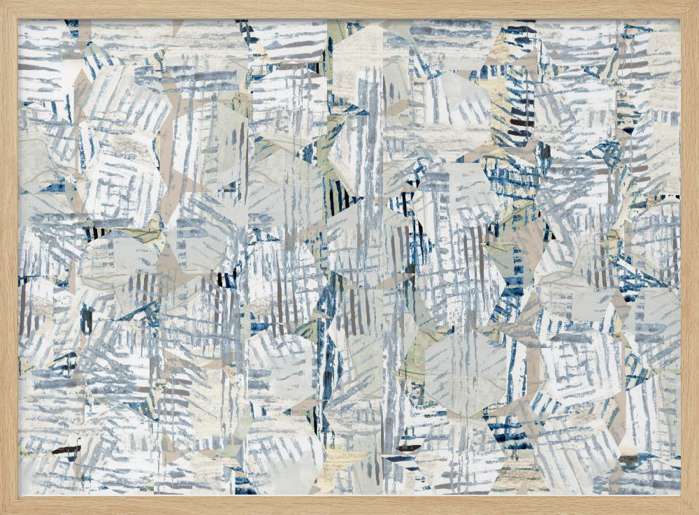 Cornish Blue Hexagons 4 | Poster