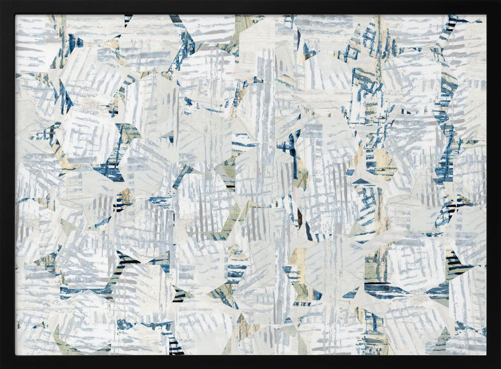 Cornish Blue Hexagons 6 | Poster