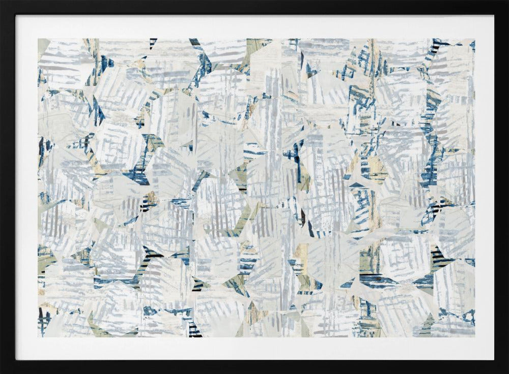 Cornish Blue Hexagons 6 | Poster