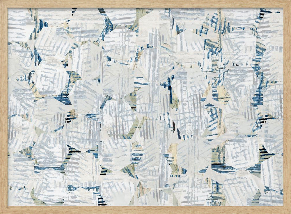 Cornish Blue Hexagons 6 | Poster