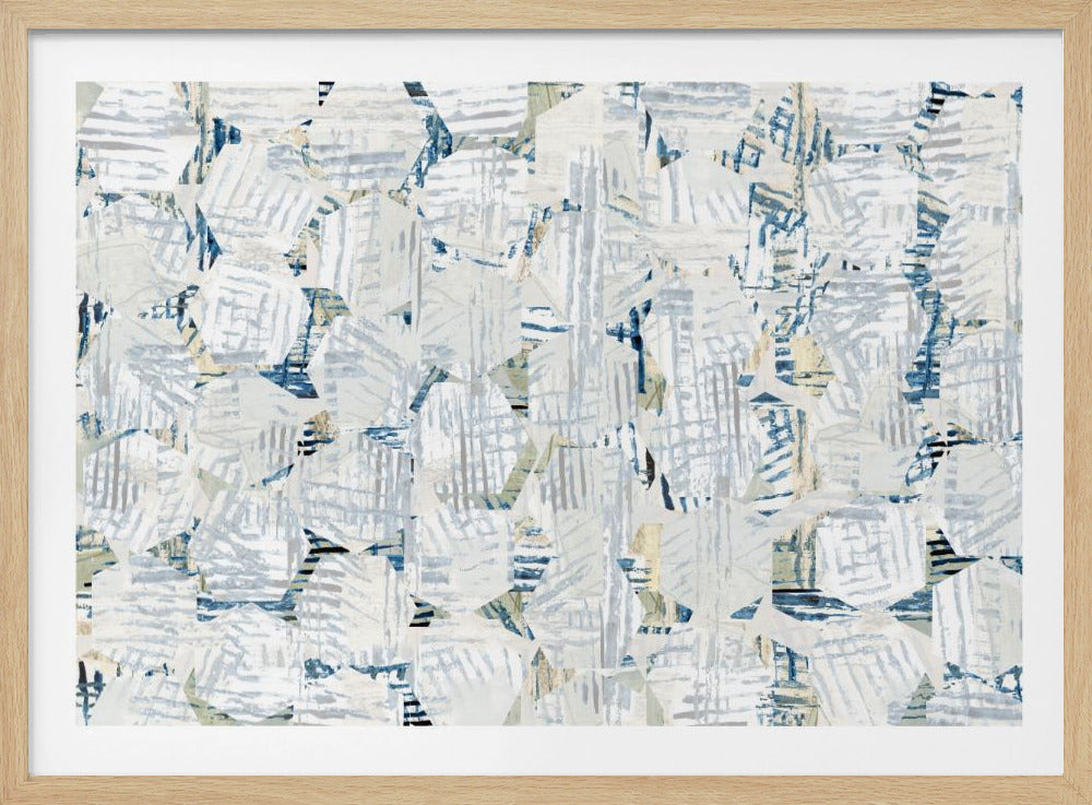 Cornish Blue Hexagons 6 | Poster