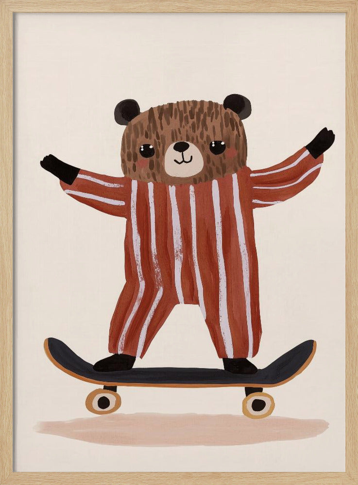 Skater Bear Joy | Poster
