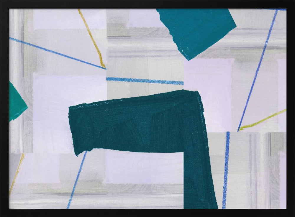 Abstract Composition In Blue 3 | Poster