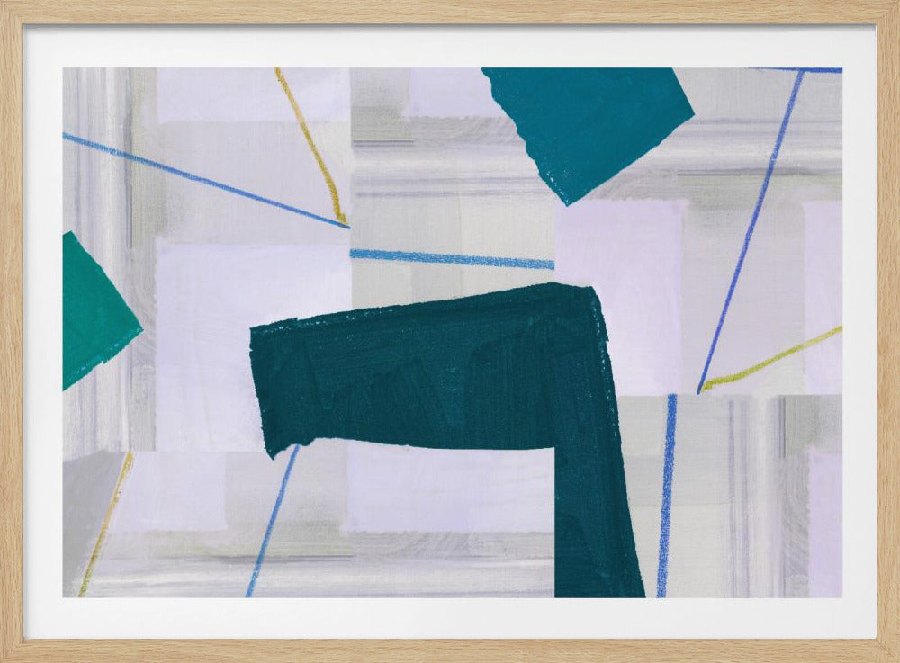 Abstract Composition In Blue 3 | Poster