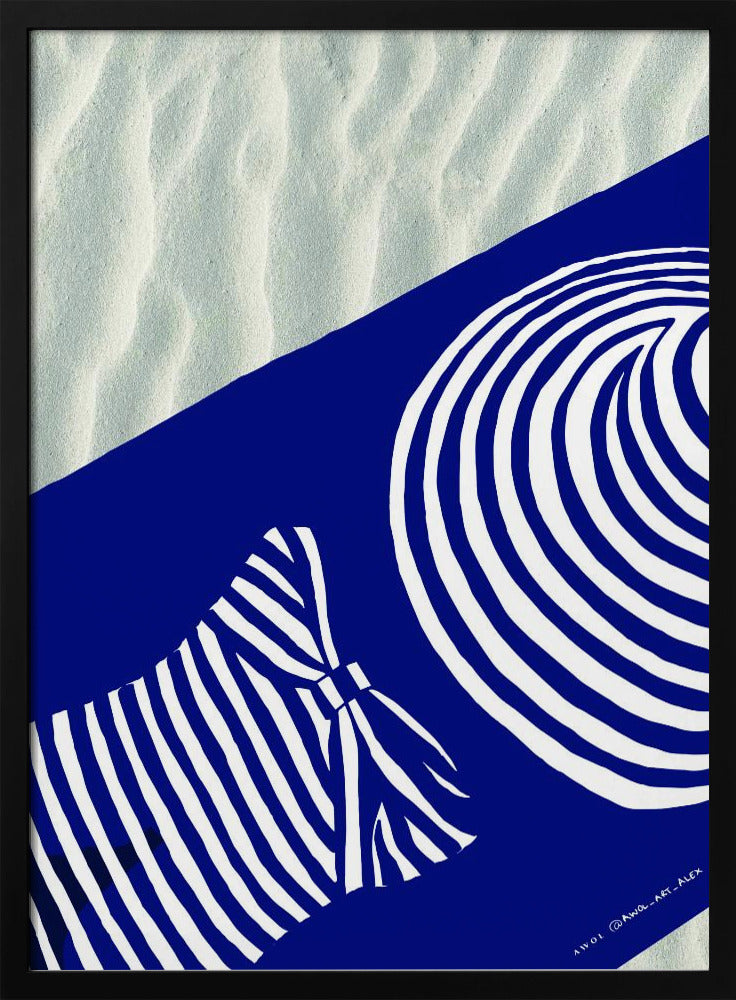 Beach Wall Art, Tanning By The Med Sea Art Print | Poster