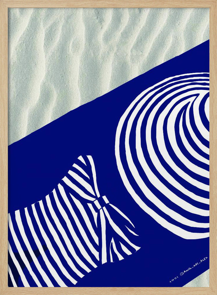 Beach Wall Art, Tanning By The Med Sea Art Print | Poster