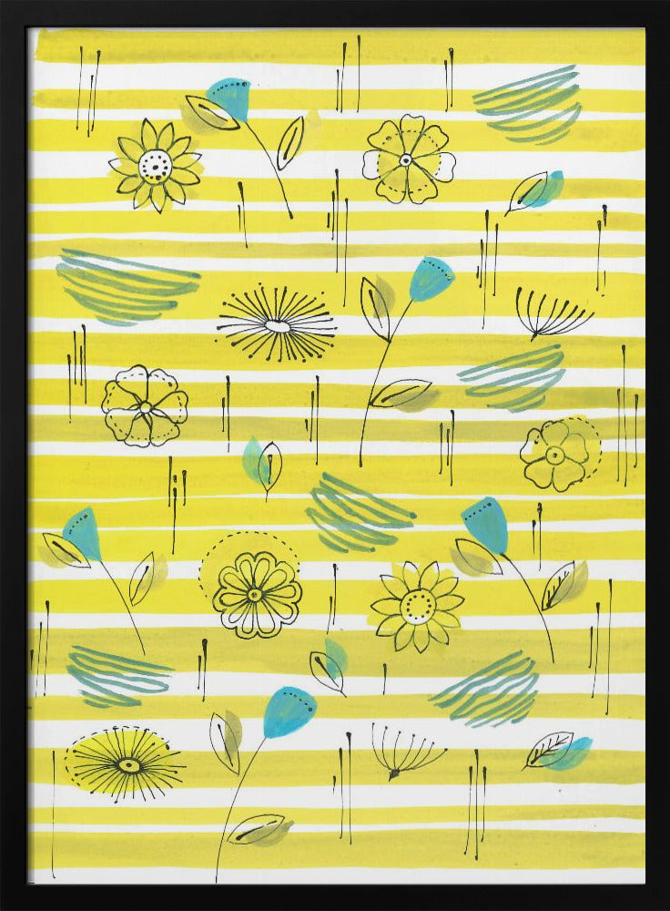 Stripes and Flowers | Poster