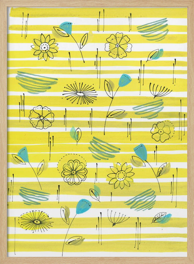 Stripes and Flowers | Poster