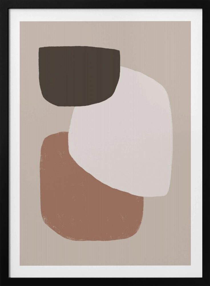 Minimalist Organic Shapes in Earthy Tones | Poster