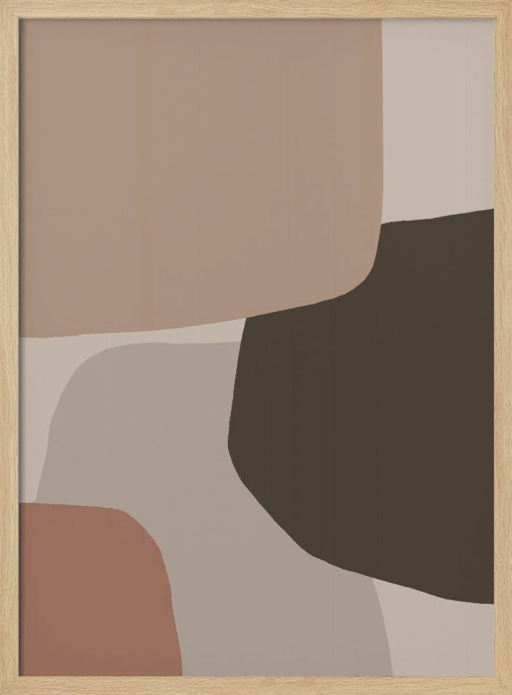 Organic Shapes in Earthy Tones | Poster