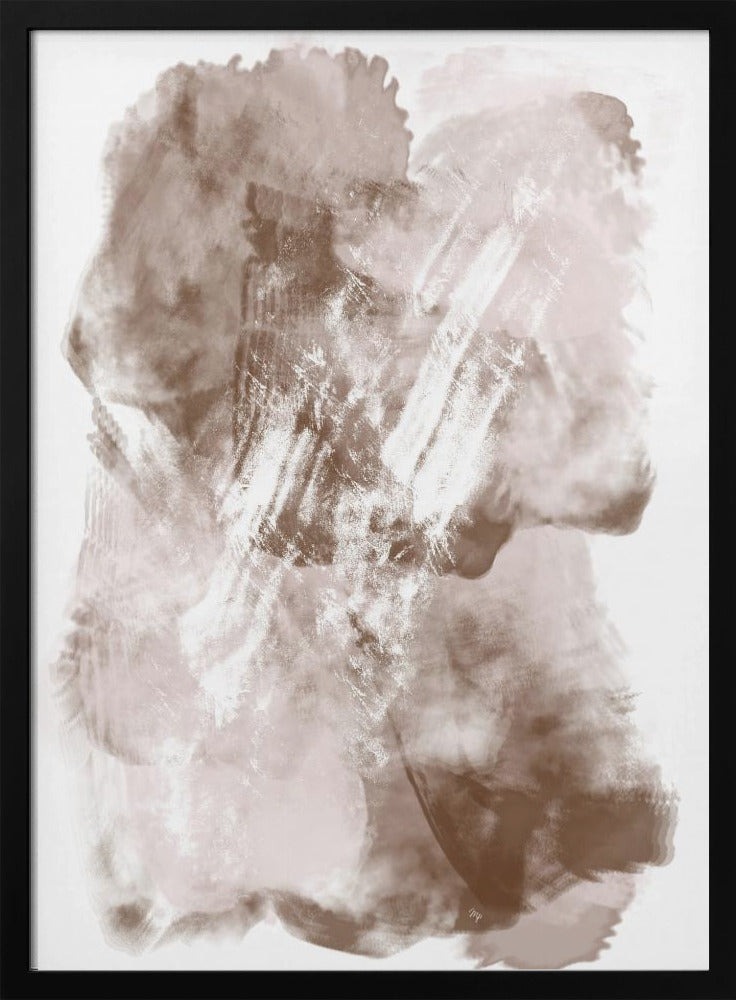 Abstract Artwork With Soft Beige And Brown Tones | Poster