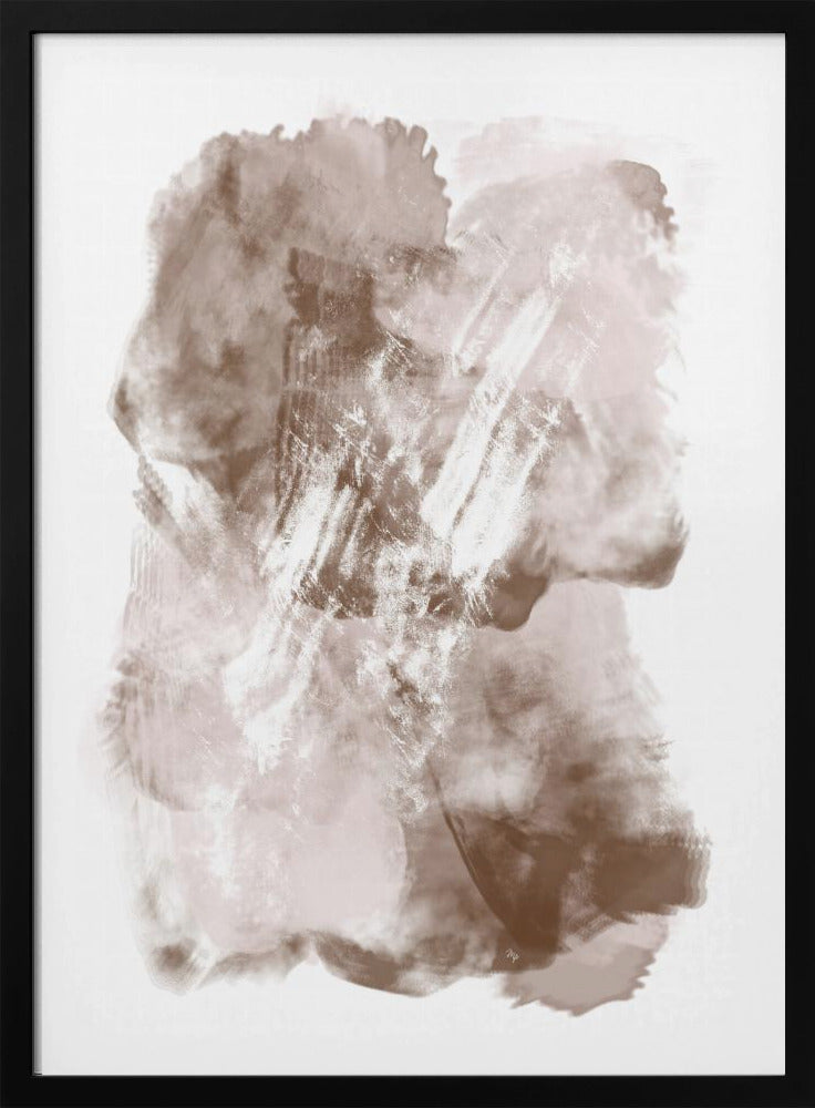 Abstract Artwork With Soft Beige And Brown Tones | Poster