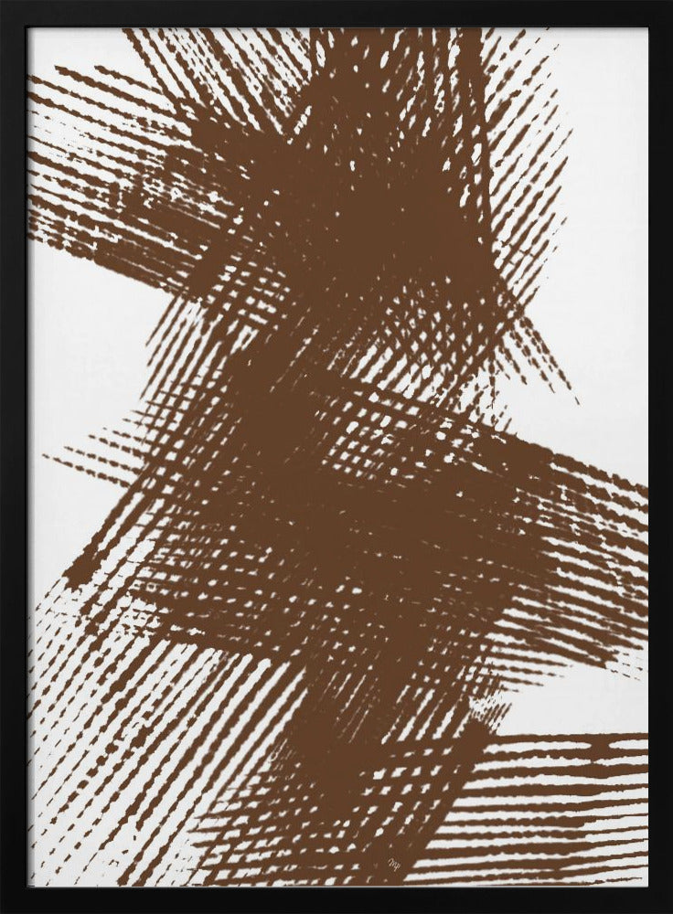 Abstract Brown Intersecting Lines | Poster
