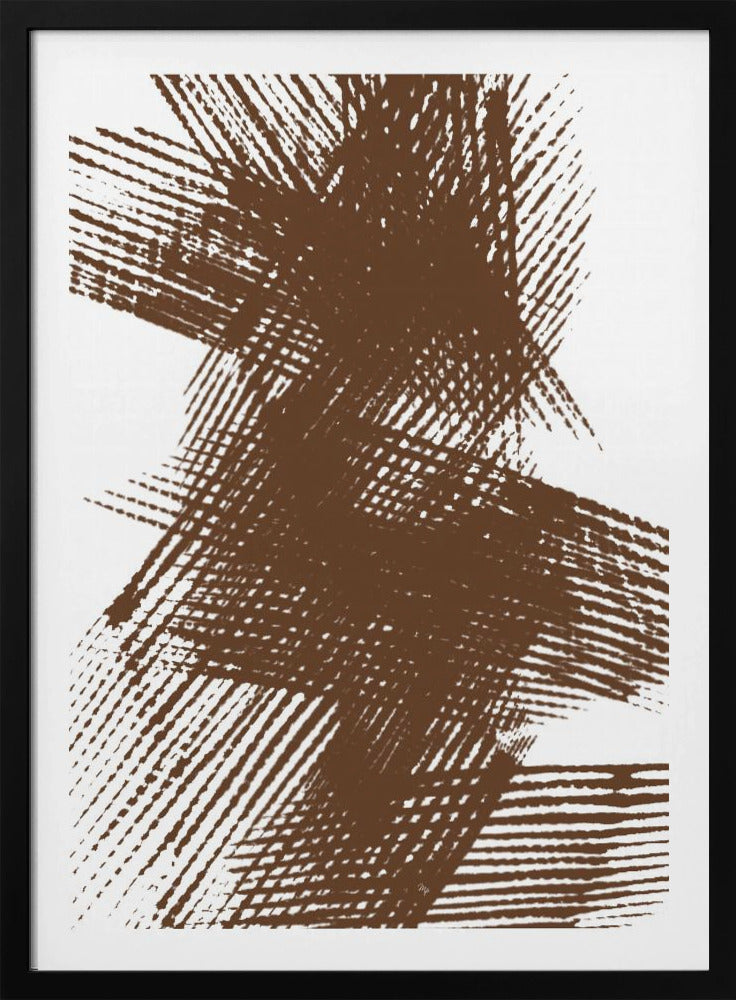 Abstract Brown Intersecting Lines | Poster