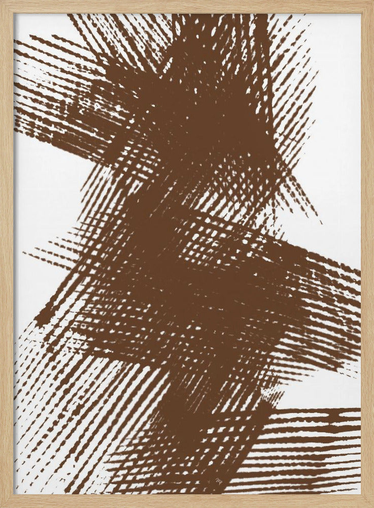 Abstract Brown Intersecting Lines | Poster