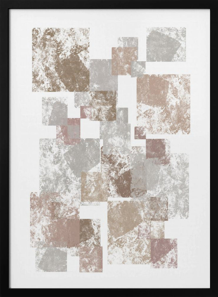 Abstract Brown Cubes | Poster