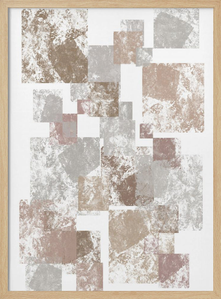 Abstract Brown Cubes | Poster