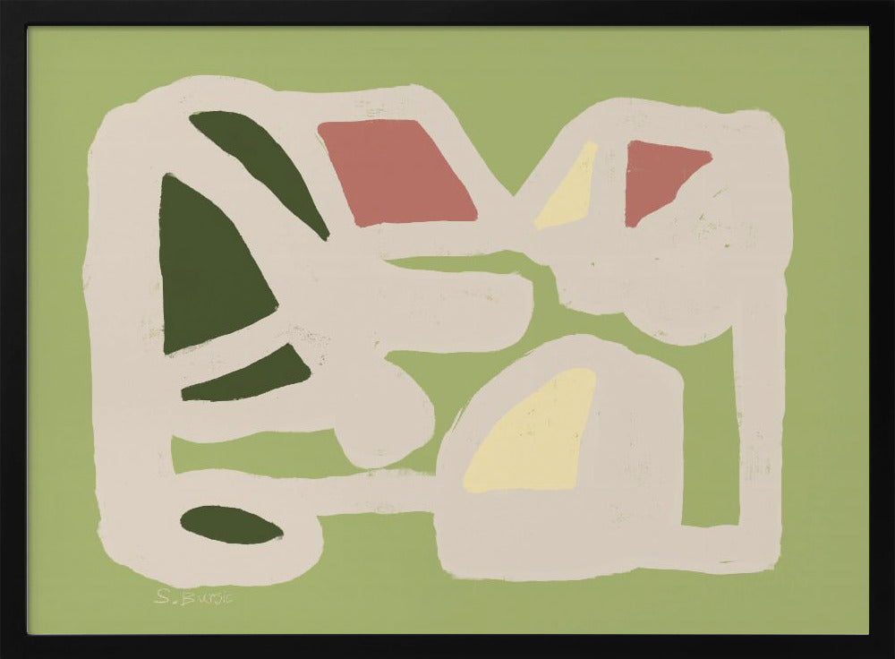 Green and pink ABSTRACT | Poster